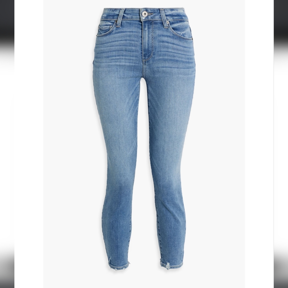 Paige Hoxton Crop Denim  Blue Women's Jeans
